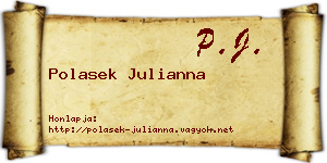 Polasek Julianna névjegykártya